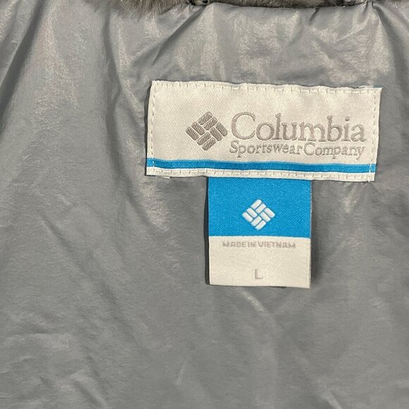 NEW Columbia Womens L Omni-Shield Insulated Puffer Jacket With Hood Gray - Picture 4 of 12